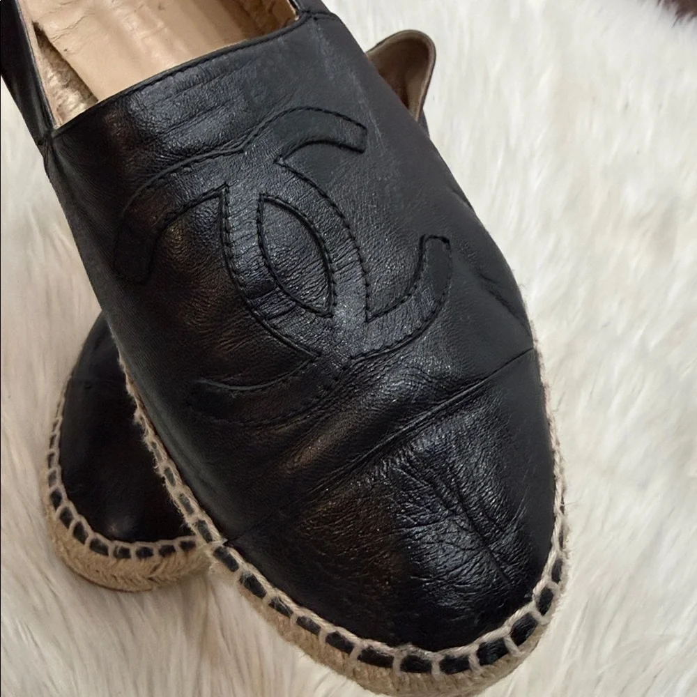 CHANEL Lambskin CC Espadrilles